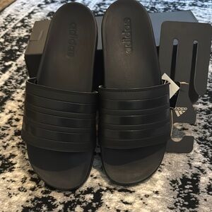 Adidas Men's Black Slides. Size 12.  NWT and box